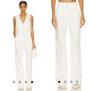 Favorite Daughter The Favorite Pant in Geneva White Size 6 Wide Leg Pants